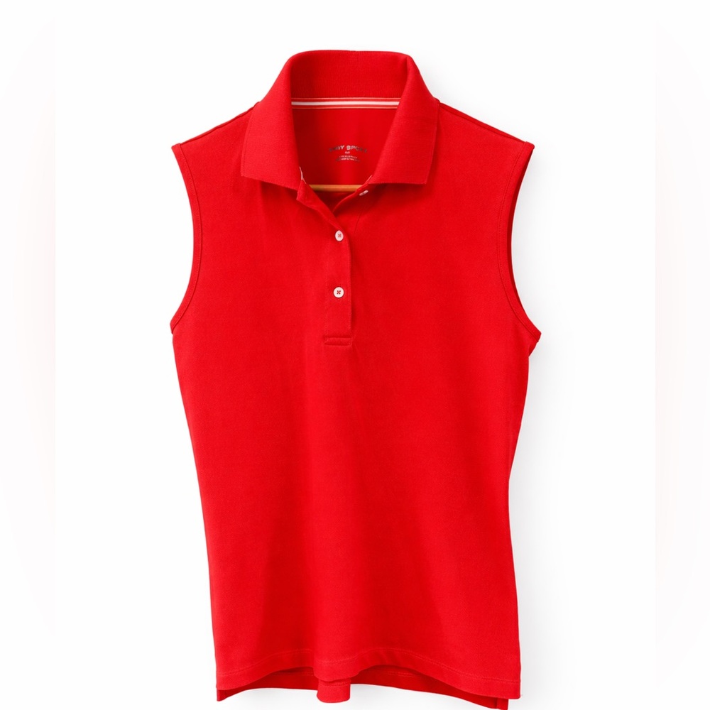 Tory Sport by Tory Burch Red Sleeveless Polo Top-M EUC